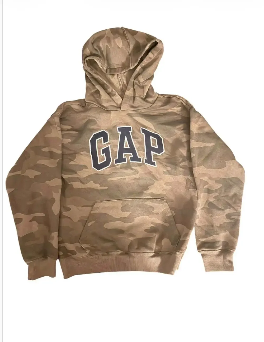 GAP Kids Camo Logo Fleece Pullover Hoodie Large, 10